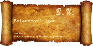 Baiersdorf Ugor névjegykártya